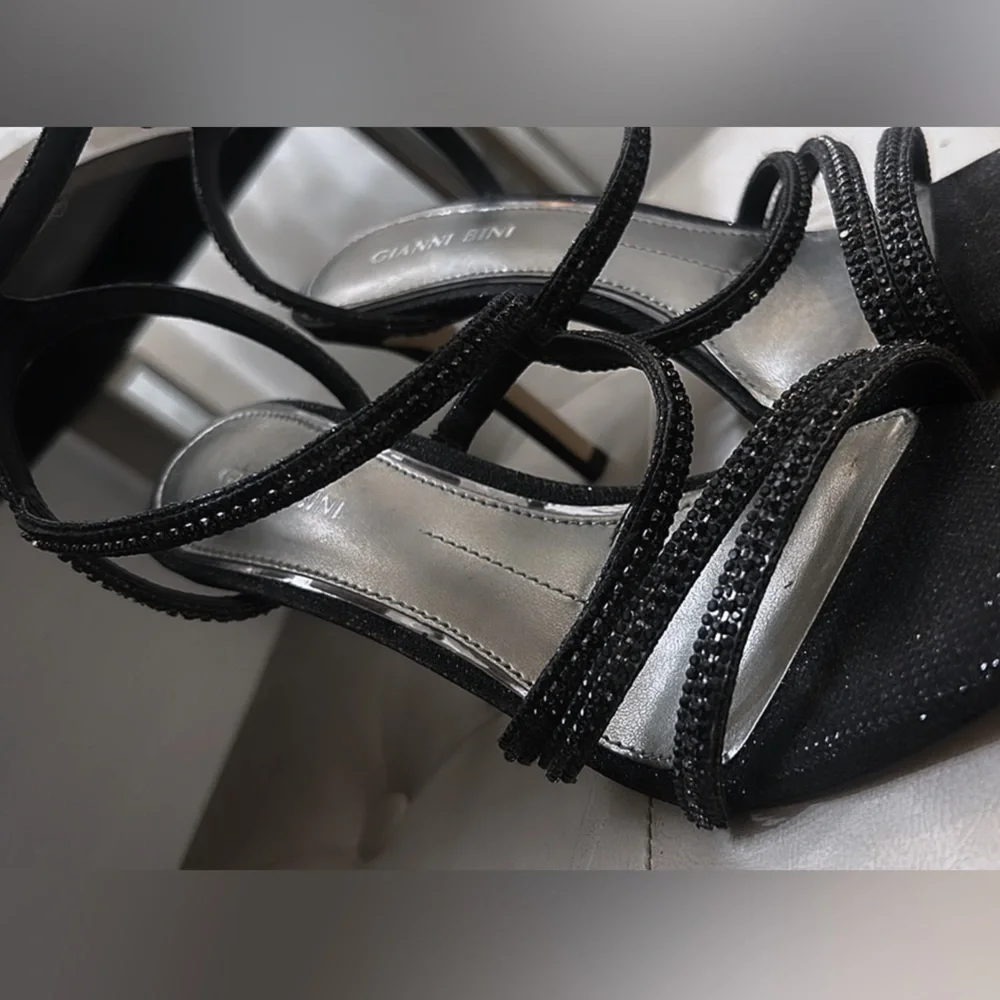 Gianni Bini Strappy Rhinestone Heels - Picture 5 of 6